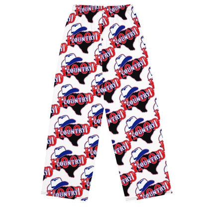 All-over print unisex wide-leg pants